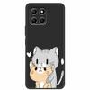 Für Honor 70 Lite Hülle Weiches TPU Silikon Bemalte Katze Schwarze Rückabdeckungen Für Huawei Honor70 Lite RBN-NX1 Hüllen Honor 70Lite 5G Tasche