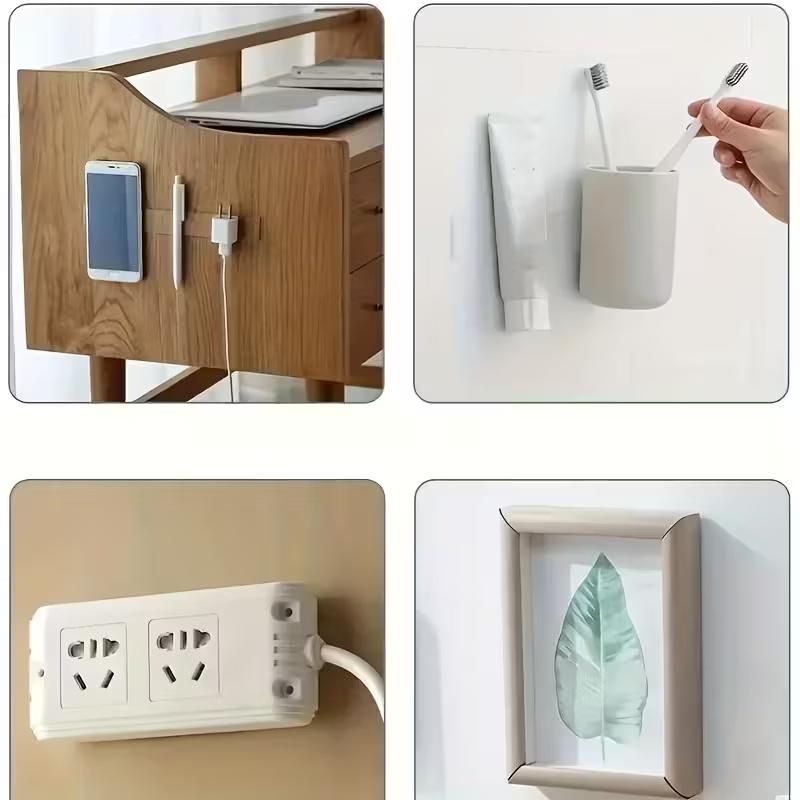 Heavy Duty Double Sided Adhesive Patches Nano Tape, Transparent Square Wall Stickers, Waterproof Removable No Residue Pad