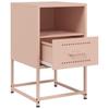 Nightstands 2 Pcs Pink 36 X 39 X 60.5 Cm Steel