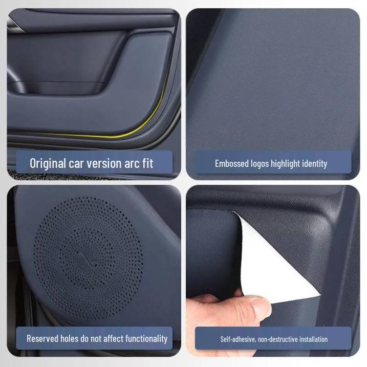 Leapmotor A10 Car Door Leather Kick Mats: Scratch Protection In Original Interior Color.