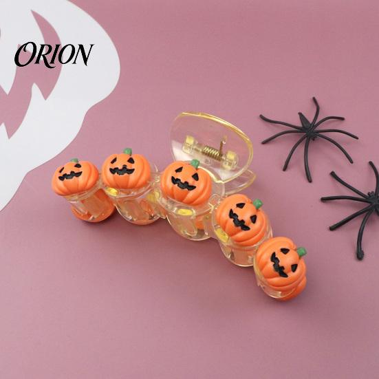 Stylish Hair Accessories for Festivals Halloween Claw Clip Women Girls, Cute Witch Hat/Pumpkin/Ghost Spooky Holiday Styling Tools Plastic Clips,