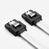 Nylons Braideds SATAIII Cable 50cm Color Matcheds Secure Lock Clip Low Profile Connectors For PC Components