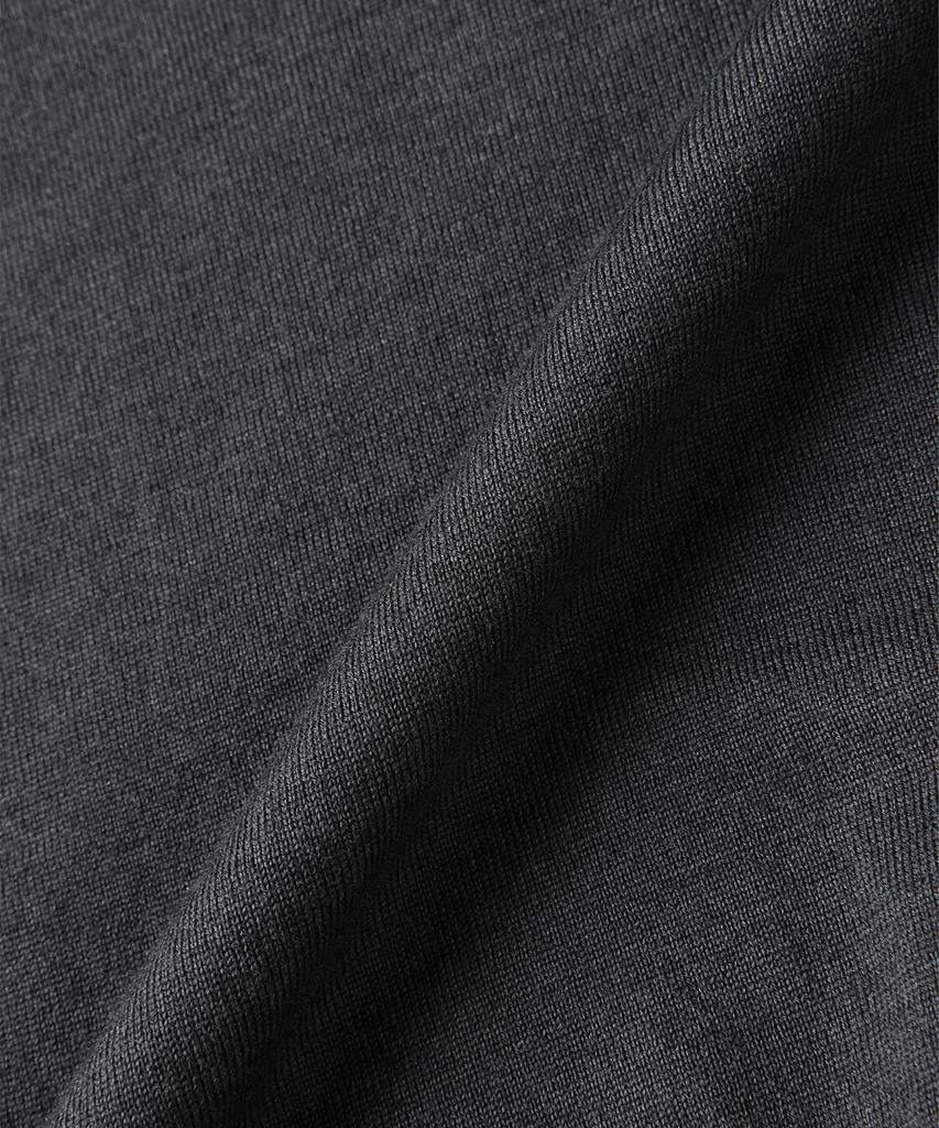 PANICALE Black 100% Merino Wool Crew Neck Knit