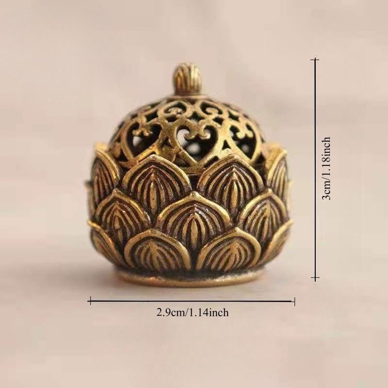 1PC Lotus Incense Cone Holder, Mini Asian Zen Decor, Small Flower Burner for Home Office Meditation Gift