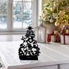 Christmas Shadow Candle Holder Funny Metal Tree Shaped Shadow Candle Stand Tabletop Decorative Tea Light Holder