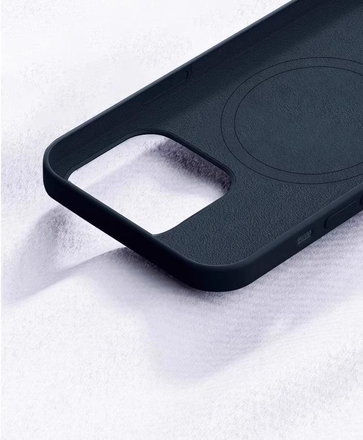Unisex Liquid Silicone Magnetic Phone Case for iPhone 15/15 Pro Max, Drop-Proof