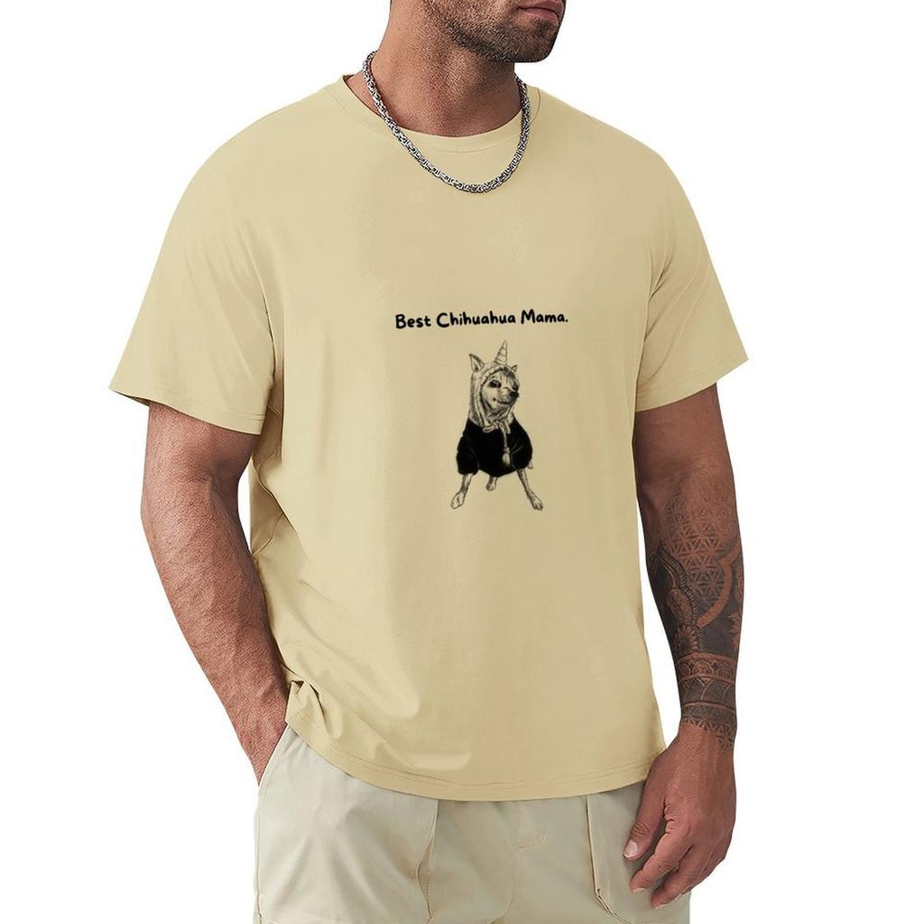 Chihuahua Mama Cute Unicorn T-Shirt Aesthetic Clothes Cotton Graphic Tees Shirts Graphic Mens Clothing