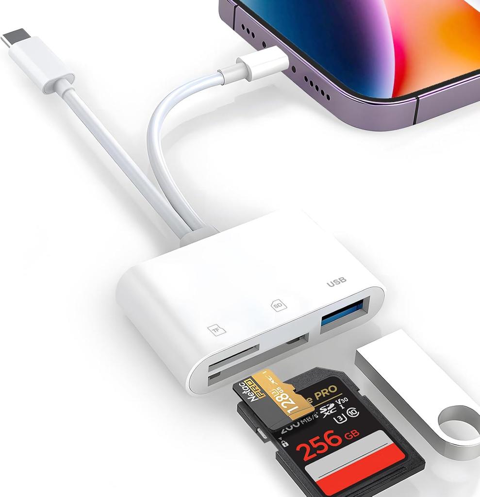 5-in-1 USB 3.0 Lightning Typ C SD TF-Kartenleser-Adapter für iPhone iPad MacBook Samsung Android Kameras Andere Geräte