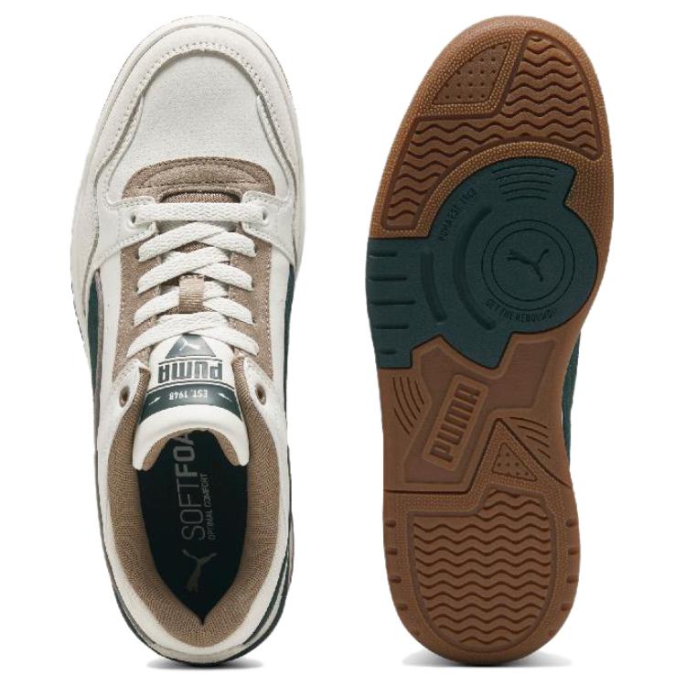 Puma Rebound Casual Series Mote Komfortable Slitesterke Lavsko Unisex Sneakers Hvit Grønn 400214-09