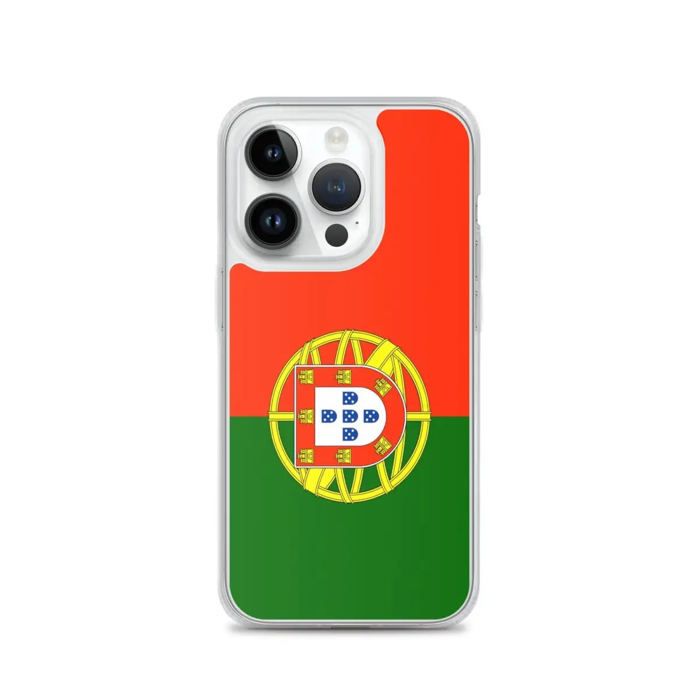 Coque iPhone - Portugal - Drapeau - Souple - Multicolore - Compatible iPhone 14 Pro