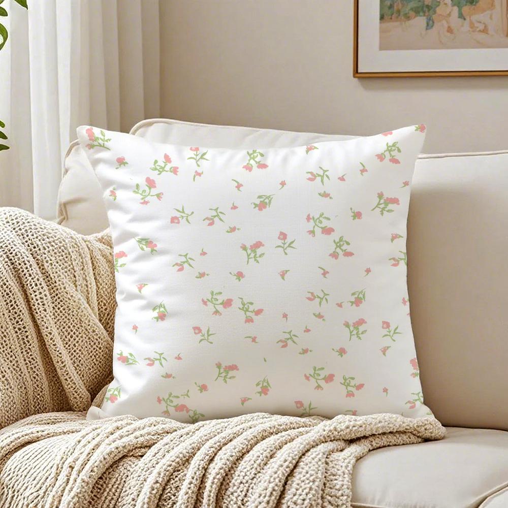 Elegant Flowers With Artistic Patterns Cushion Cover Pillowcase Anti-Dustmite Living Room Sofa Decor Cushion Room
