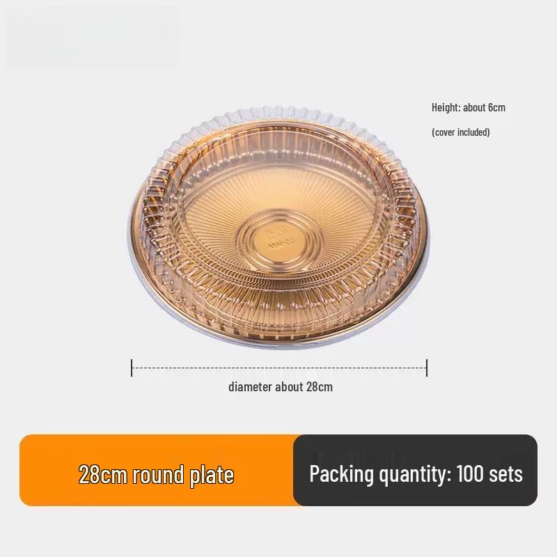 Golden Round High-Dome Anti-fog Sashimi Container Set