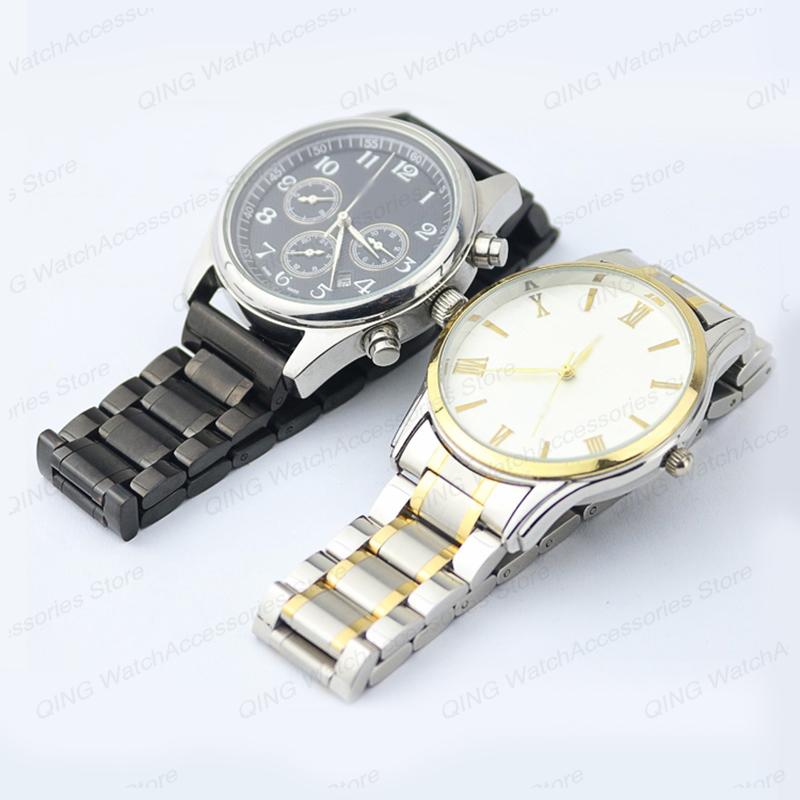 Brățară Ceas Oțel Inoxidabil Solid Capăt Plat Arc pentru Curea Tissot Cataramă Fluture 12 13 14 15 16 17 18 19 20 21 22 23 24mm Universal