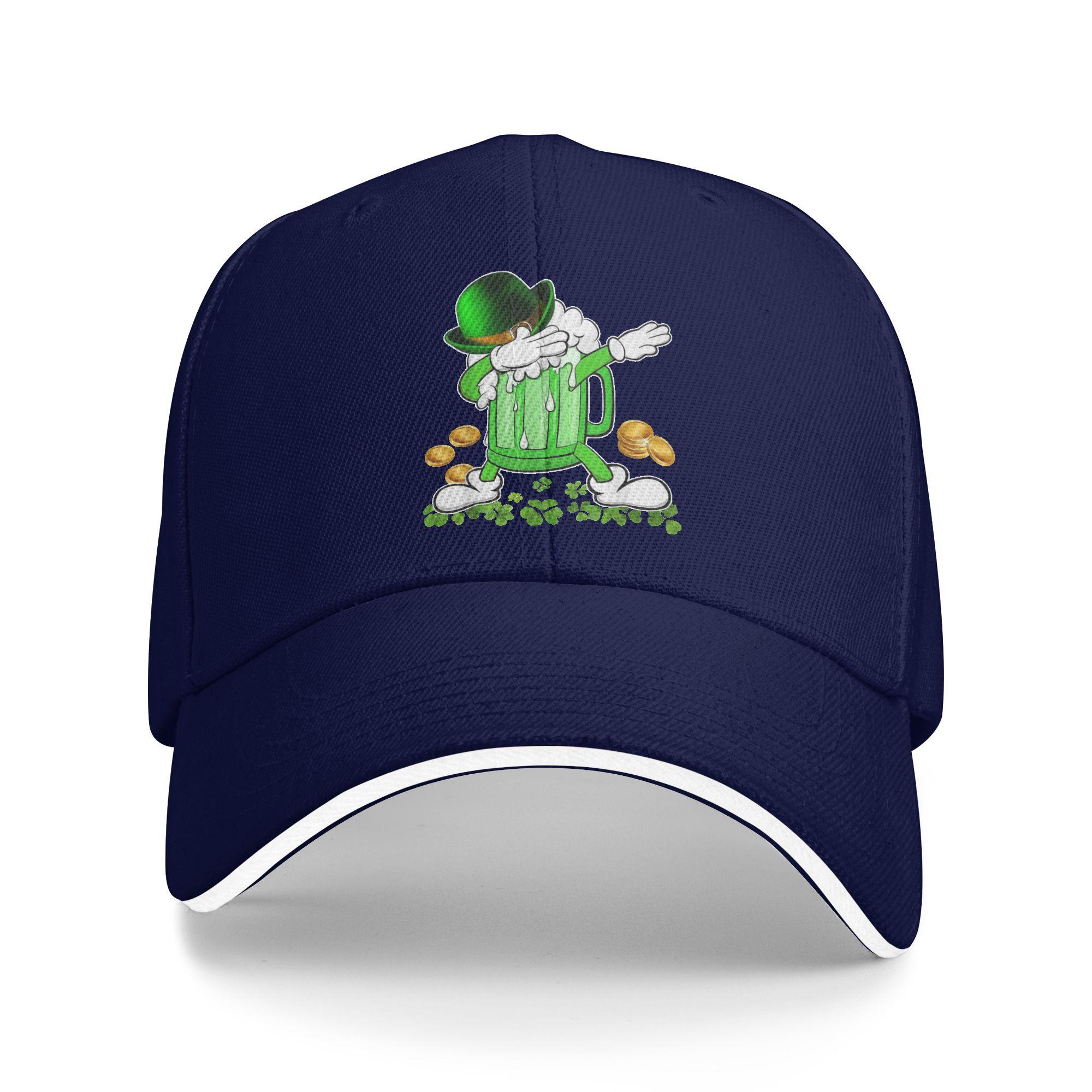 

Unisexs WoUnisexs Funny Saint Patricks Day Dabbing Trash Bin Outdoor Hat Adjustable Baseball Caps New Baseball Cap Sports Hats One Size