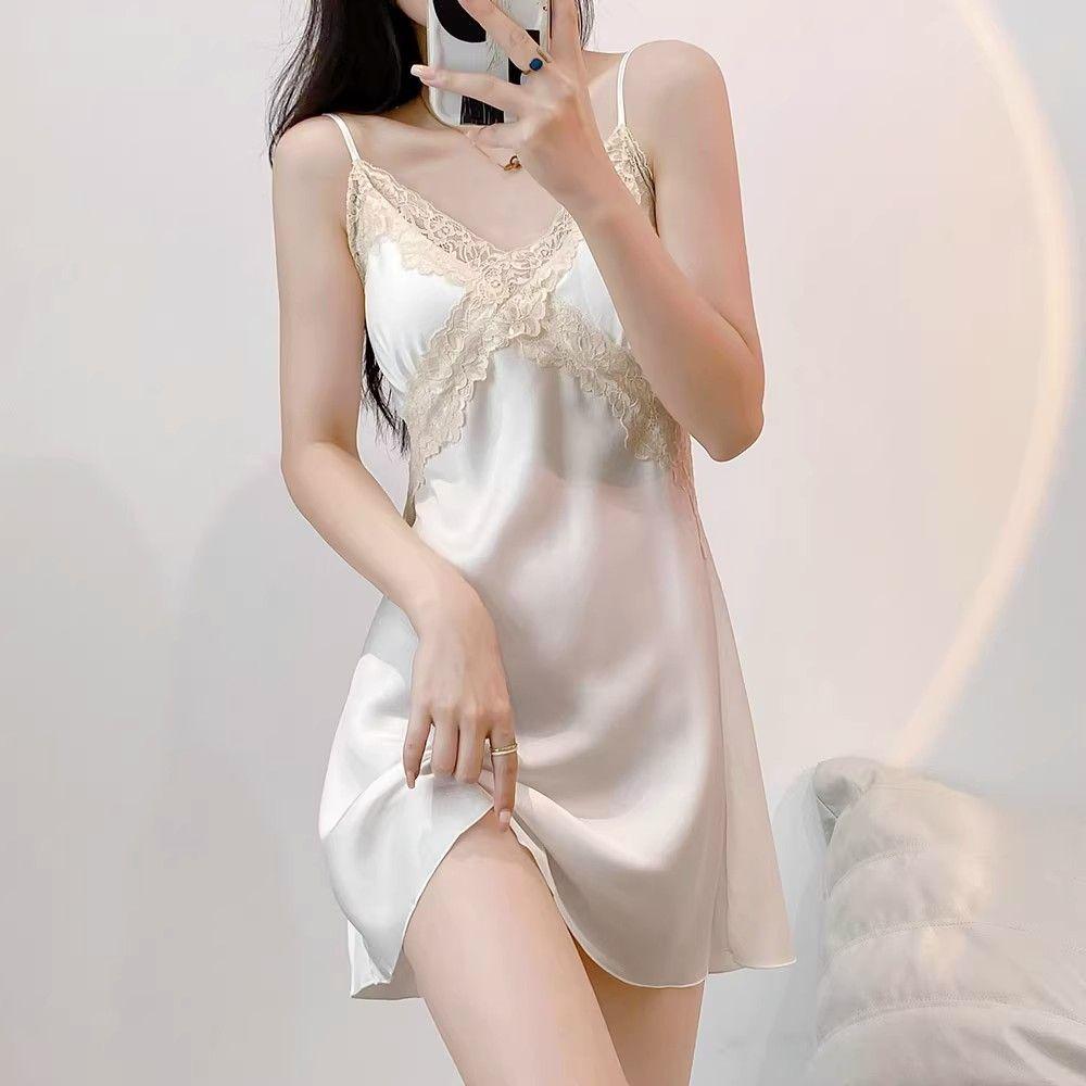 Sommer Eis Seide Spitze Camisole und Shorts Set für Damen