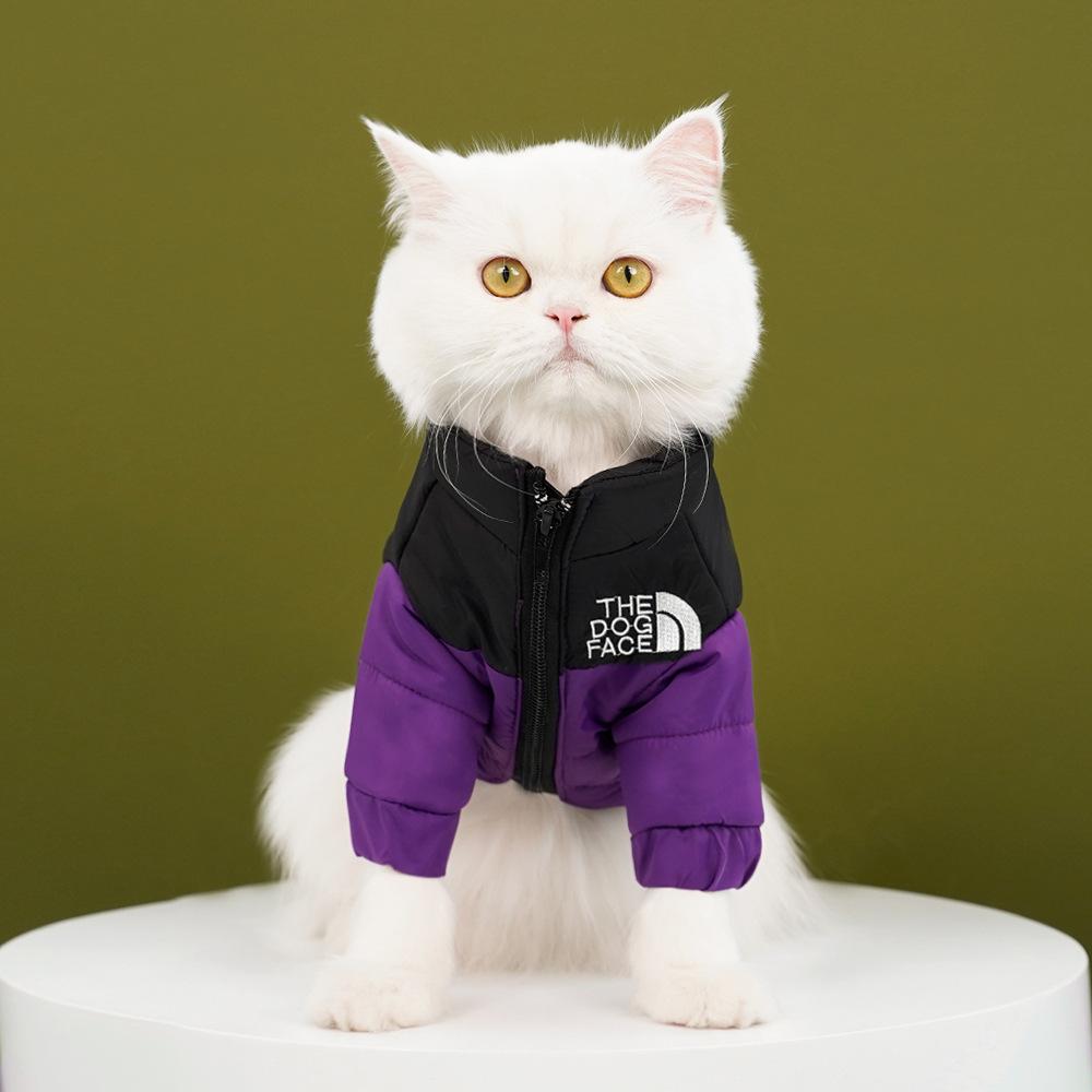 Pet Dog Cat Clothes Autumn and Winter Warm Cotton Coat Down Jacket Teddy Large, Medium and Small Dog Supplies