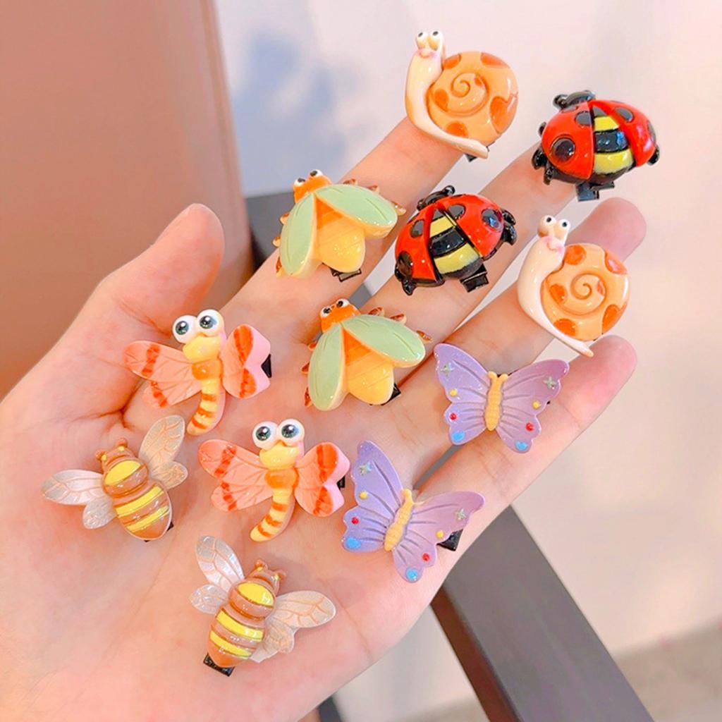 Girls Hair Clip Ladybird Women Kid Hairgrips Butterfly Headdress Barrettes Snail Shape Sweet 2000s Girls Hairpins