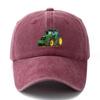 Printed tractor baseball cap men's outdoor camping vacation casual curved brim hat retro duckbill cap dad truck driver hat