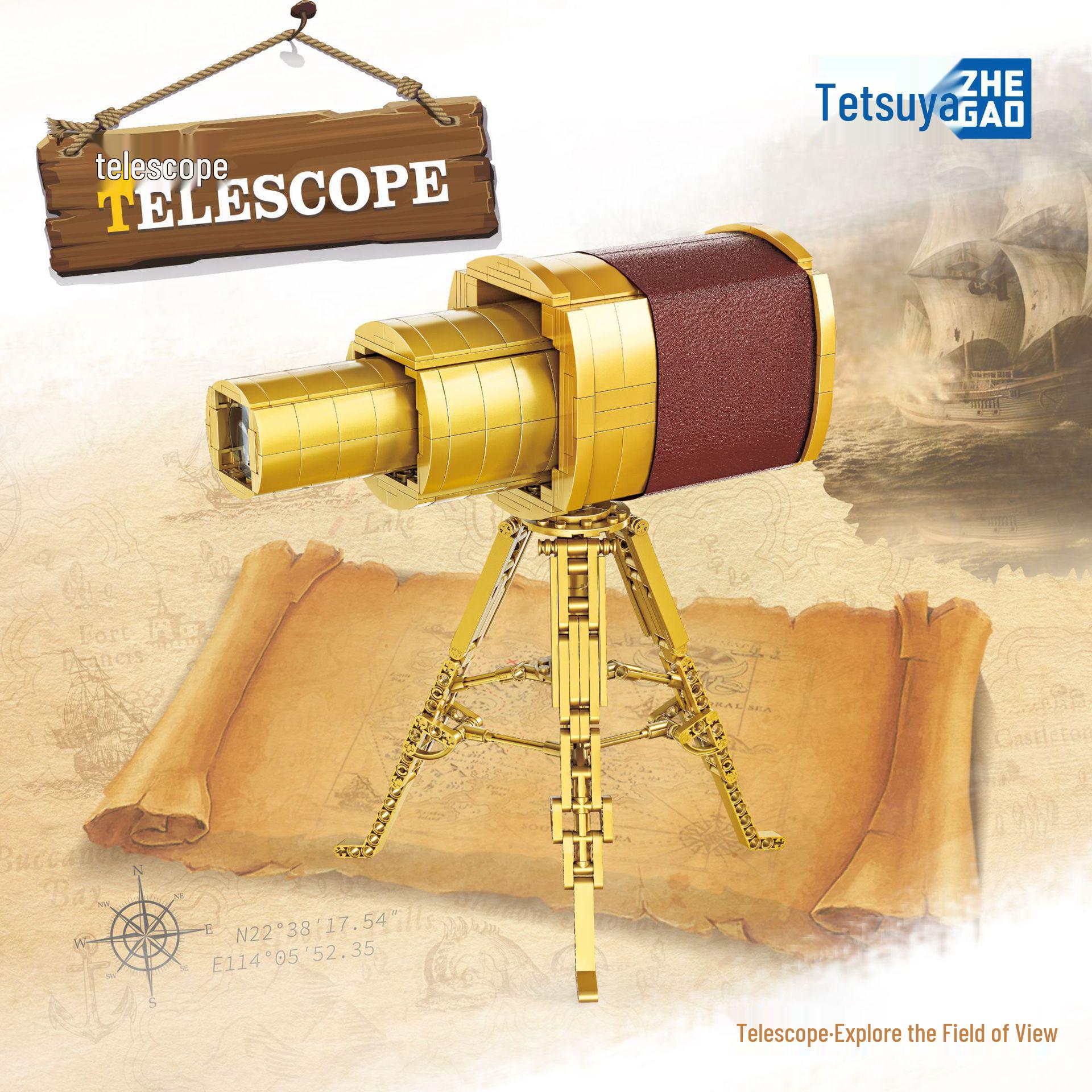 ZheGao Nautical Telescope Model Building Blocks Puzzle Toy for Kids