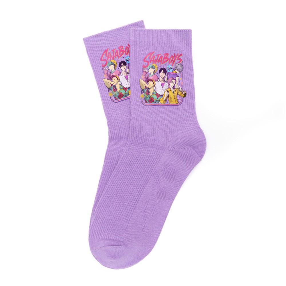 Neueste Kpop-Dämonenjäger-Socken, weich, dick und warm, für Schüler, Outdoor-Sportarten, Herbst, kalte Jahreszeit, Mädchen, wadenlang, Kindergeburtstag, Geschenk