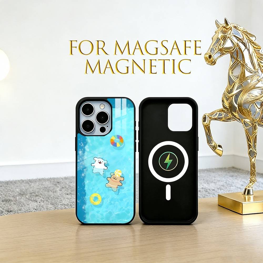 Beautiful Cartoon Phone Case For iPhone17,16,15,14,13,12,11 Plus,Pro Magnetic with Magsafe Wireless Charging