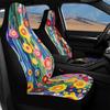 Universal Waterproof Auto Seat Covers Digital Abstract Print Airbag Compatible Front Rear Seat Covers Non-Slip Durable Interior Protectors
