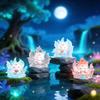 Neunschwanzfuchs Harzfiguren Chinesischer Stil Niedliche Blindbox Schreibtischdekoration Auto Mittelkonsolen-Ornament Geschenk Für Sammler