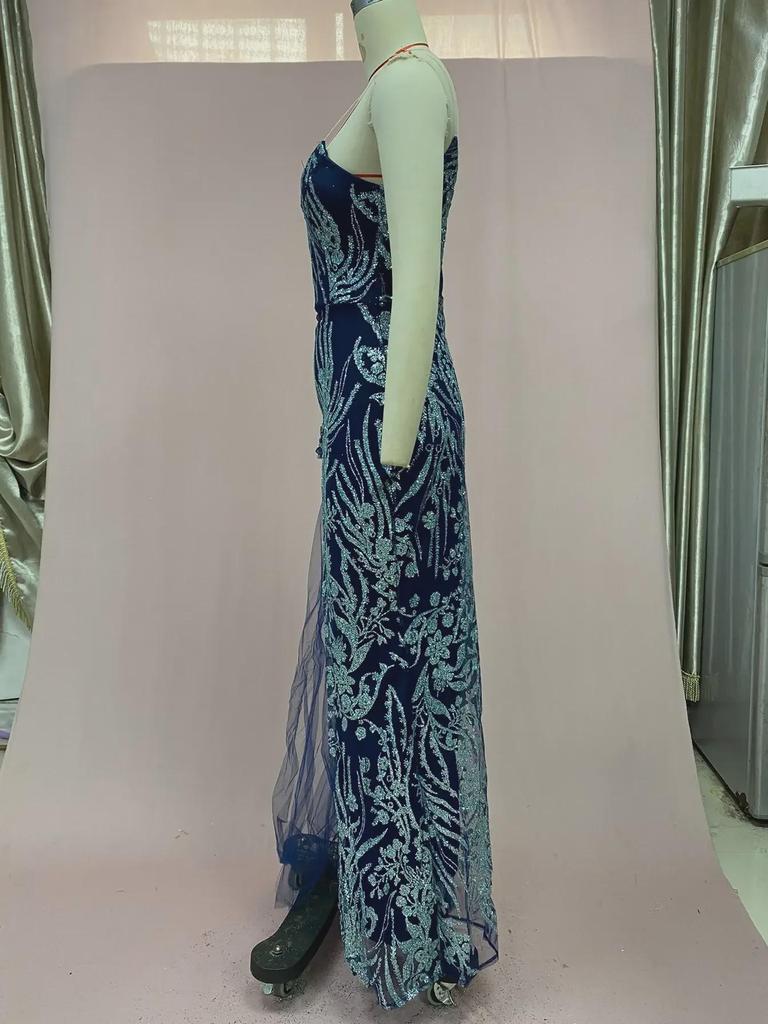 Vestido de Noche Floral 3D Europeo y Americano 2025 - Vestido Largo, Elegante, Adelgazante