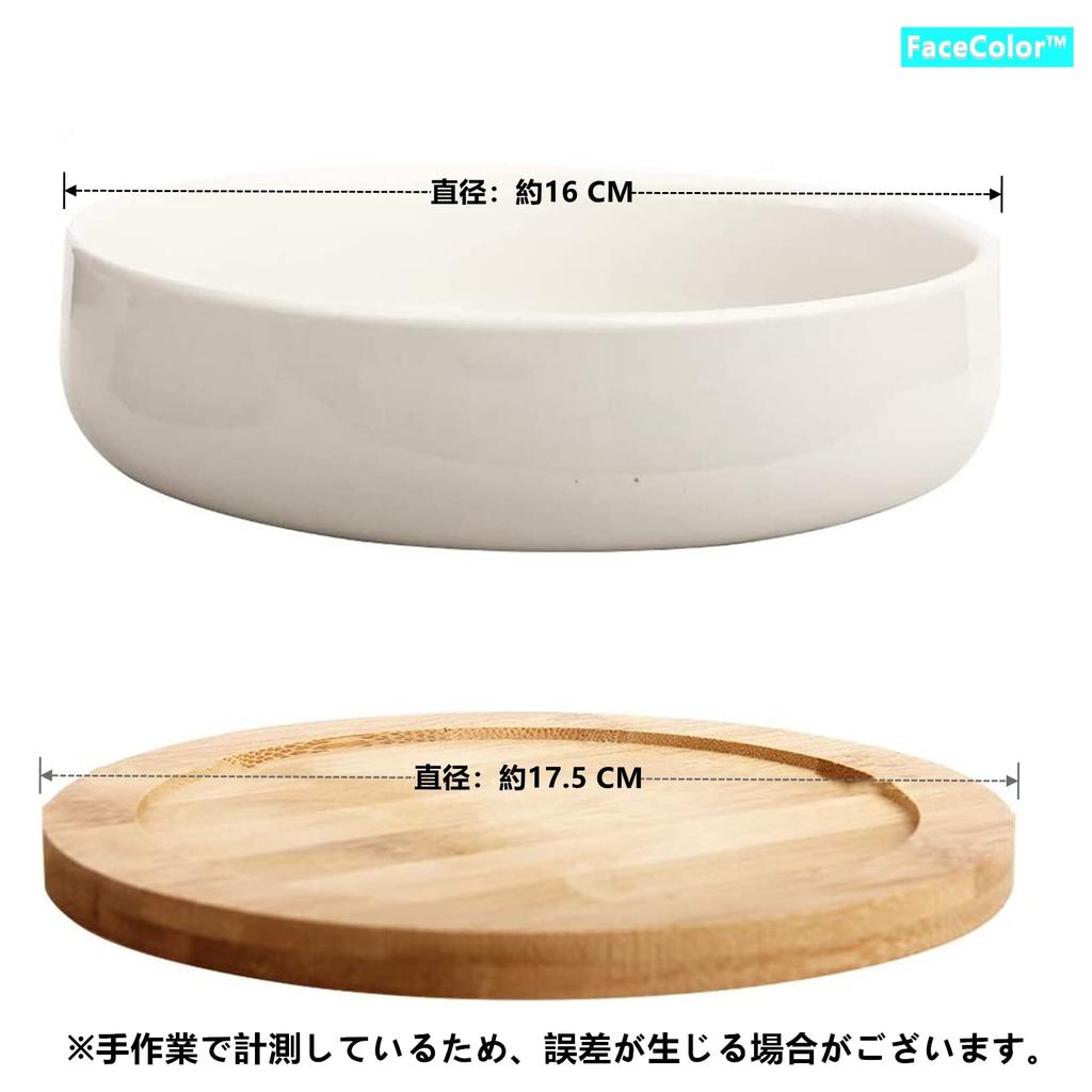 Gesichtsfarbe Keramik Weiß mit Loch und Kaktus Rund Mini Living Garden Set 2-teilig Ohne Topf, Keramik, Untertasse, Pflanzgefäß, Topf, (Größe 16165.5 CM), Bonsai,