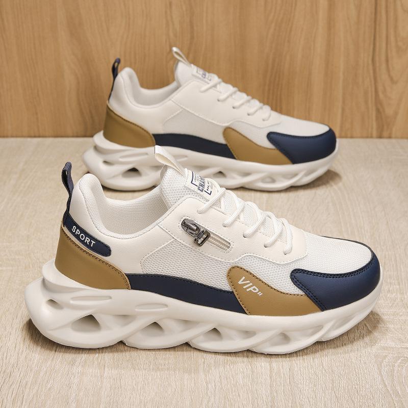 Spring and Autumn New Mesh Breathable Sports Casual Shoes Student Lightweight Shock Absorption Non-slip Mountaineering Non-slip Daddy Shoes