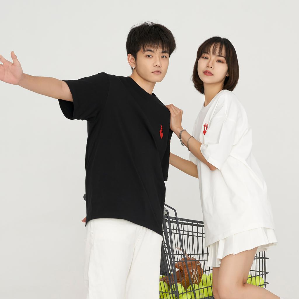 New MLB SS23 Set-in Sleeve T-Shirt Unisex Black 3ATSH0133-43BKS