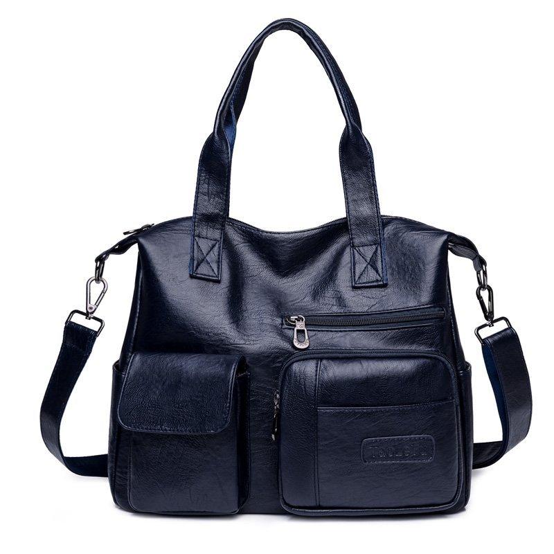 1 Piece of Vintage Women's Single Shoulder Handbag - Detachable and Adjustable Shoulder Strap, Zipper Closure, Multiple Pockets,