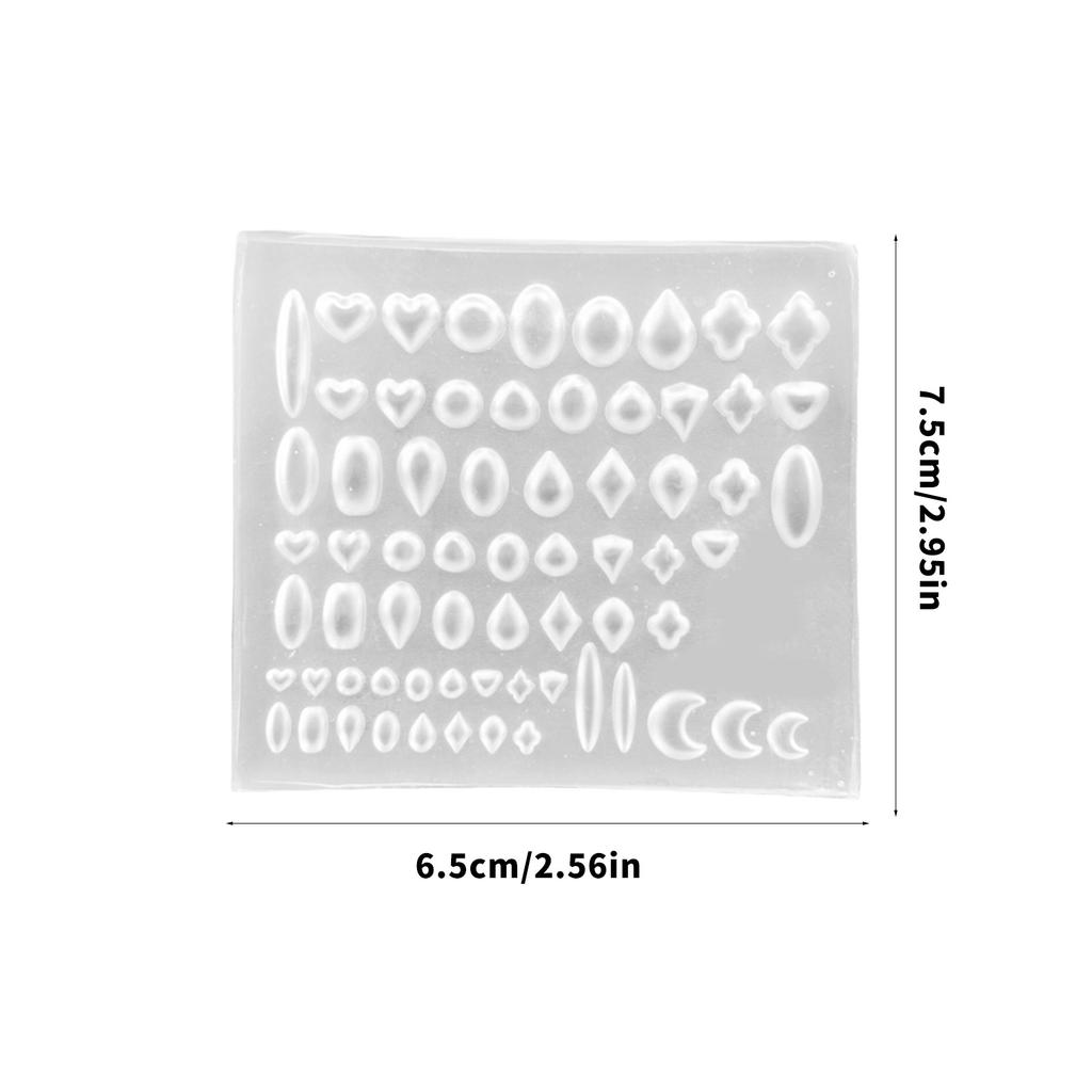Smooth Surfaces Silicone Gems Molds Crafting Moulds Suitable for Effortless Nail Art Projects and Additional Crafts