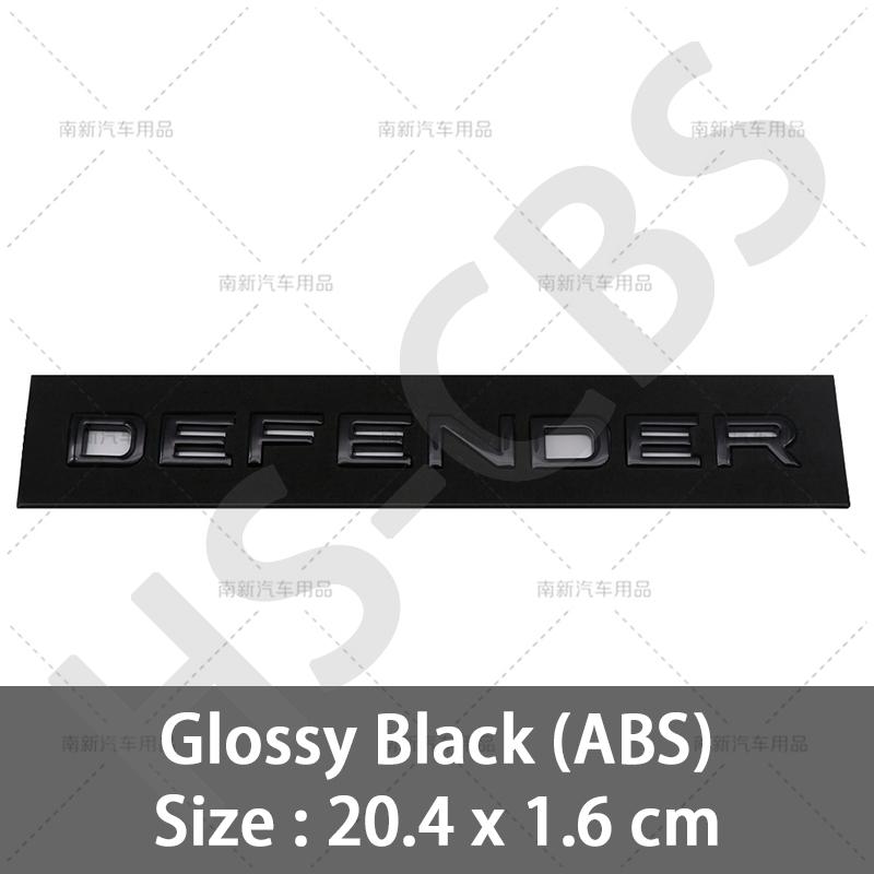 3D ABS DEFENDER Letter Rear Trunk Car Logo Badge Stickers Decals Auto Door Fender Emblem Tailgate Stickers Styling Accessories