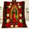 Immaculate Heart of Mary Print Decorative Throw Blanket for Sofa, Bed, Home Decor, Office, Travel, and Unique Gift