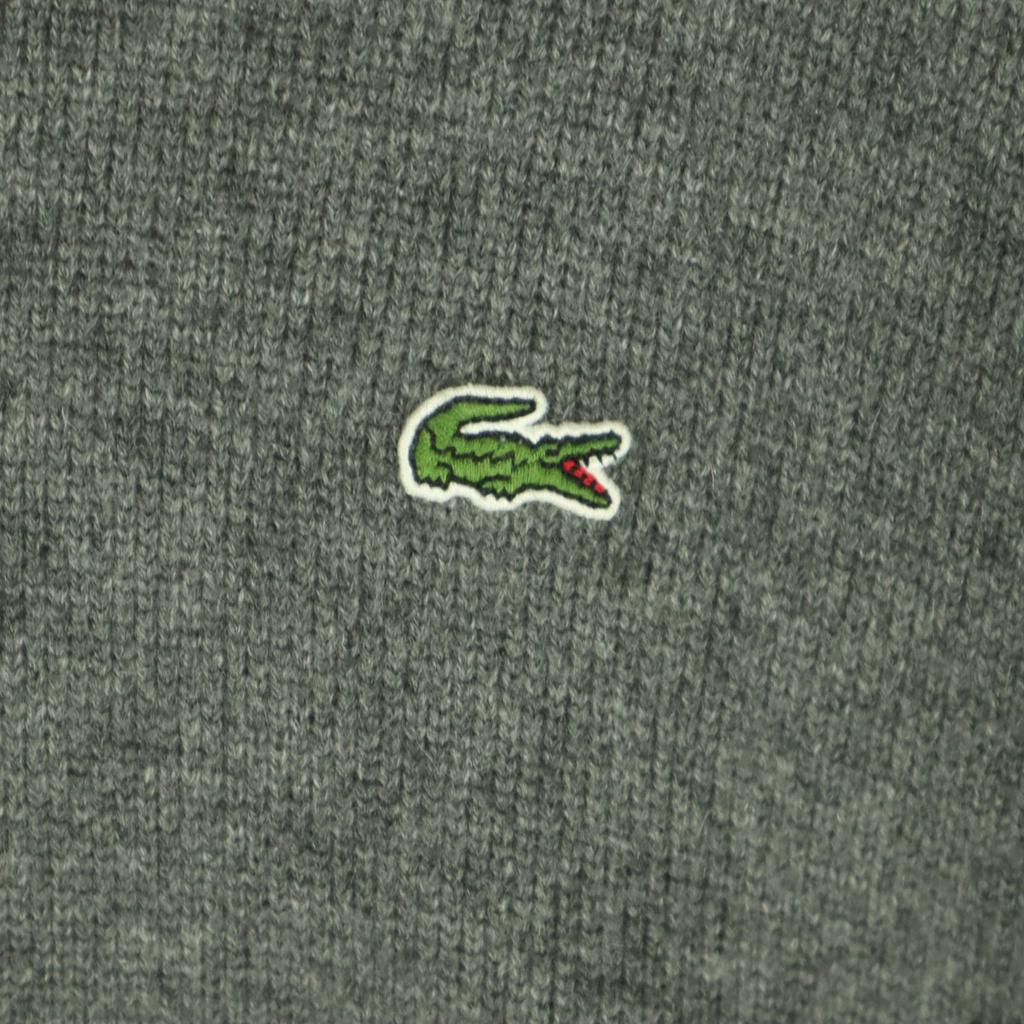 Lacoste Cashmere Blend One Point Long Sleeve Knit S Gray Men's Used