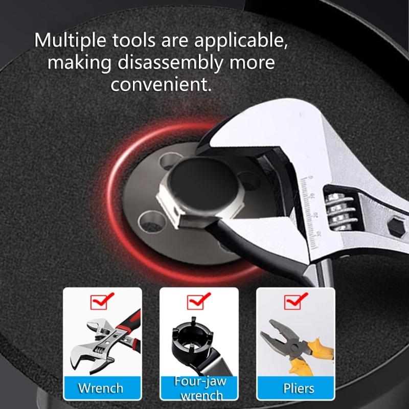 Strong Four Hole Fastener Plate Hexagon Flange Nut Pressure Plate for 100 Angles Grinder Rusts Resistant Steel Build