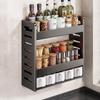 Yunshuang 3-Tier Kitchen Spice Rack with 5 Jars