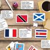 World Flags Flashcards 64 Country Flags Capitals Languages & Continents Gloss Laminated Students Geography Flash Cards