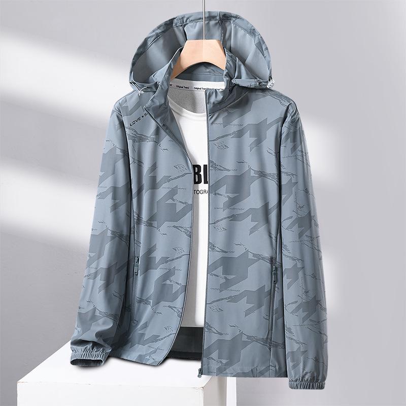 

Мужская камуфляжная куртка с защитой от солнца 2023 года с козырьком на шнурке, устойчивая к УФ-лучам, с возможностью нанесения принтов и вышивки на заказ 3XL