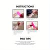 24pcs of Medium And Long French White Lines with Diamond-Encrusted Fingernail Nail Patch Creative Design Nail Patch Perfect Gift for Ladies.