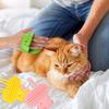 4 PCS Cat Self Groomer for Indoor Cats Silicone Grooming Strap Pad for Cats Adjustable & Soft Cat Massager(Green+Yellow+Pink)