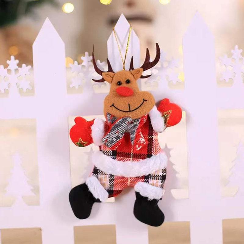1 ks vánoční přívěsek Santa Claus dárek DIY veselé Vánoce taneční ozdoby hračky panenka závěsný šťastný nový rok látkový sněhulák