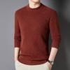 Yiliteng Men's Waffle Knit Round Neck Sweater