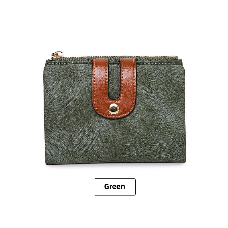 Xiangyin Leather 2024 Korean Women's Short Wallet - Simple, Trendy, Bi-fold Design for Students