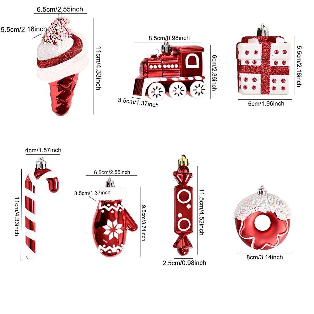Small Pendant Christmas Tree Decorations Red Ornaments Christmas Tree Pendant Christmas Ball Home