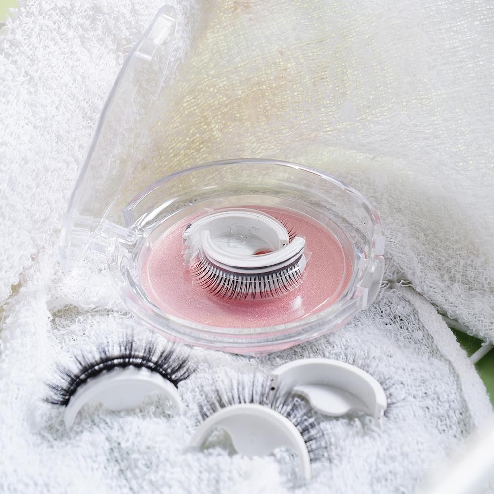 1pair Self Adhesive Eyelashes Glue Free Full Strip Eyelash Thick Natural False Lashes Easy To Wear Lashes Extension False Lashes