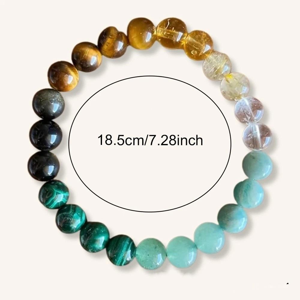 Vintage Stone Beads Bracelet Bohemian Wrist Chain Bracelet for Women Elastic Bangles Attract Wealth Bracelets Ladies Jewelry