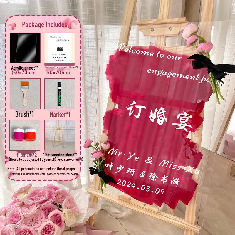 High-End Acrylic Welcome Sign for Wedding Reception, Hotel Entrance, or Event Decoration