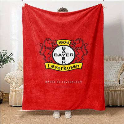 1 pièce Couverture Bayer Leverkusen, Cadeau, pour Hommes et Femmes, Couverture Douce, Idéale pour Canapé-Lit Canapé Voyage, Couverture Légère en Flanelle